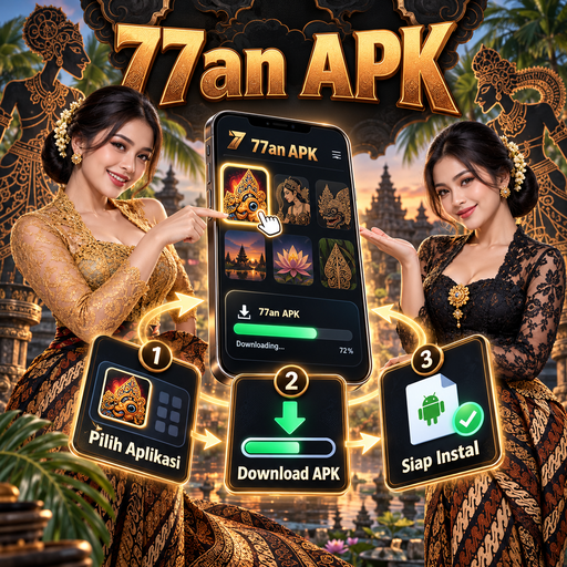 Ilustrasi panduan instalasi 77an di Android